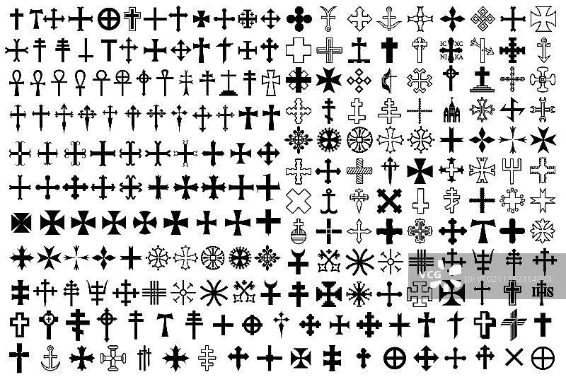 不同的纹章十字图片素材