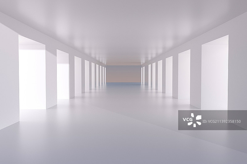 3d渲染的不同风格三维空间场景图片素材