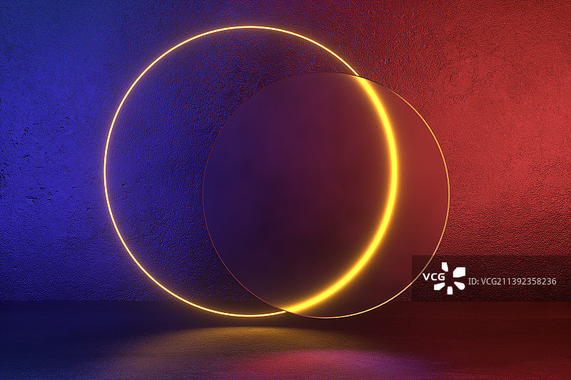 3d渲染赛博朋克工业风场景图片素材