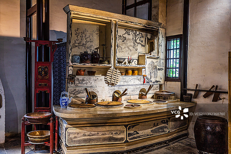 江苏苏州周庄，沈厅图片素材