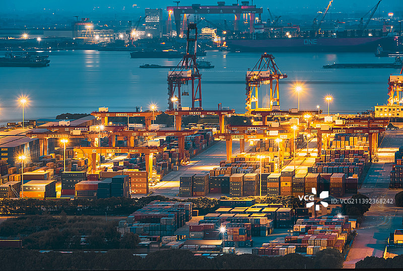 江阴集装箱码头图片素材