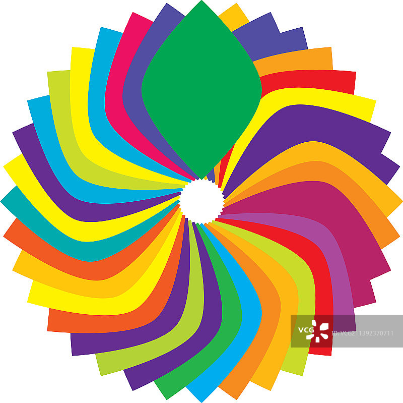 彩色圆形放射曼陀罗主题图标图片素材