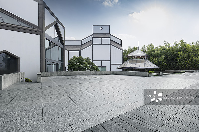 苏州博物馆建筑与城市广场图片素材