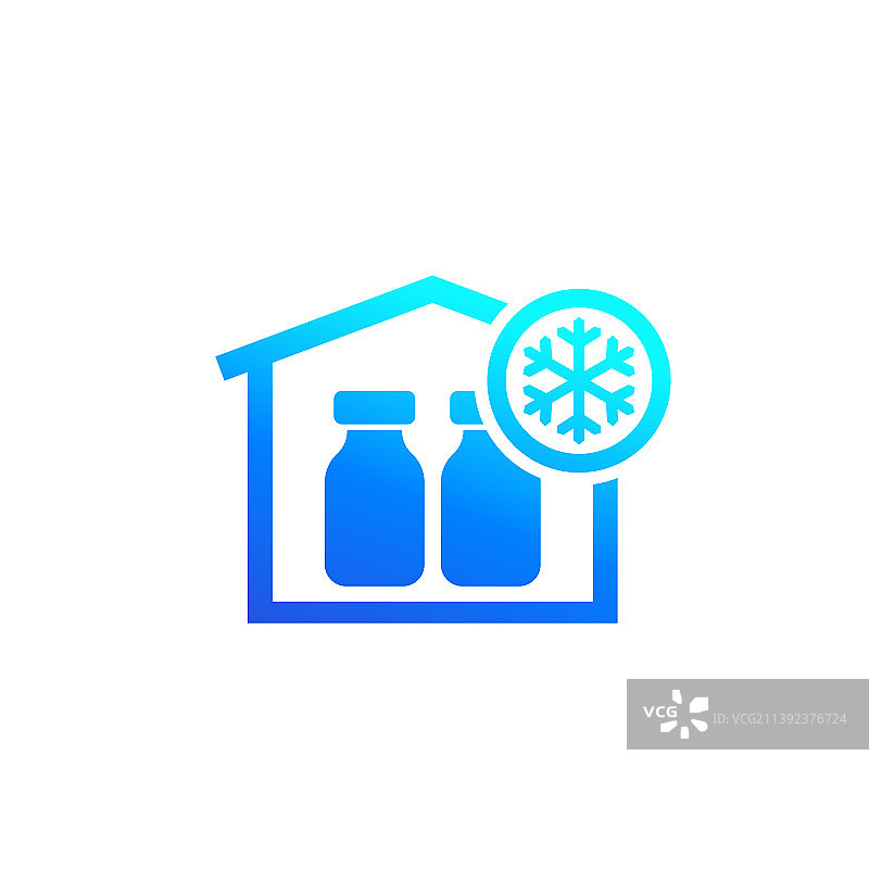 白色背景疫苗存储冰箱图标图片素材