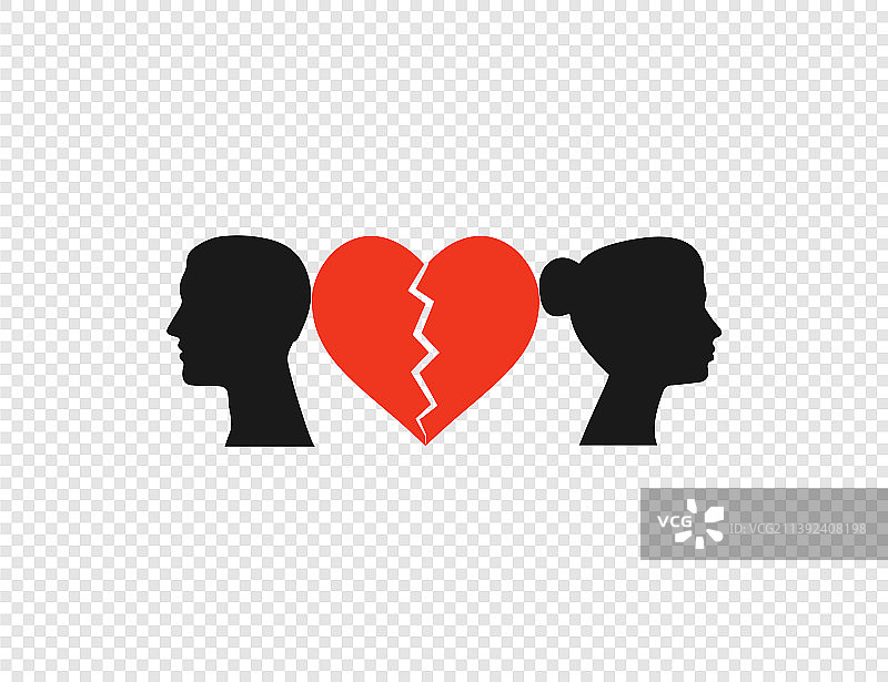 情侣心碎图标图片素材