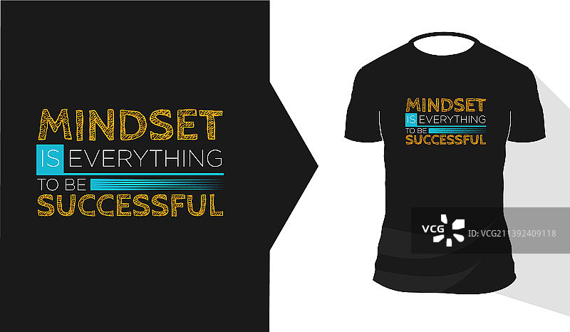 励志文字T恤设计图片素材