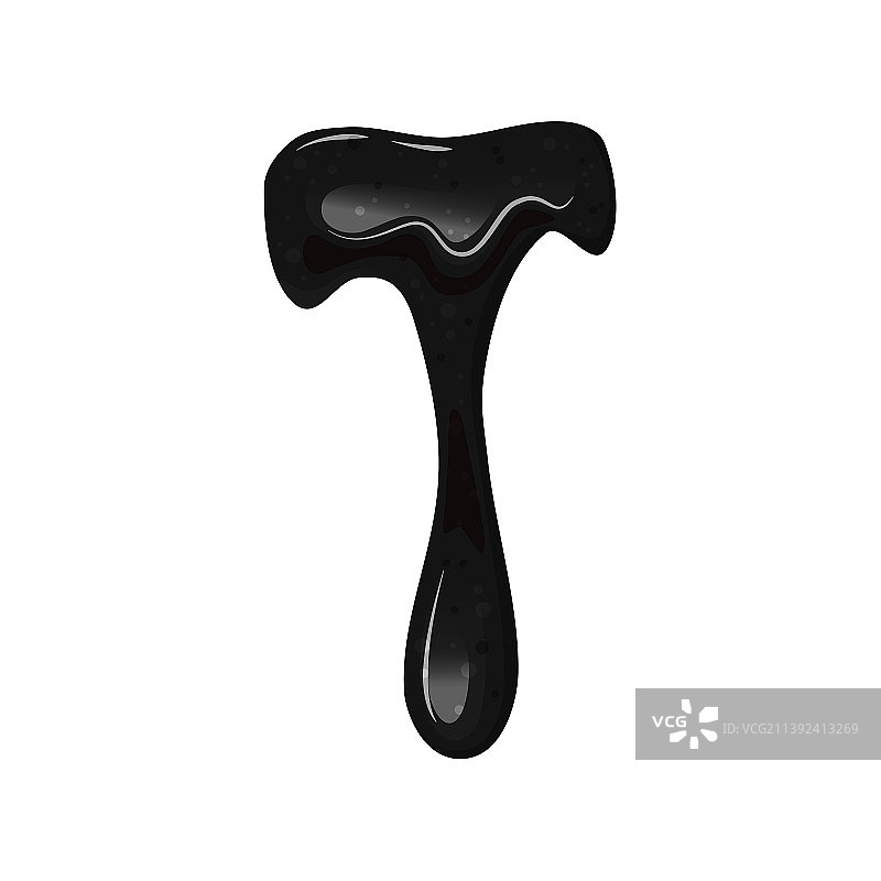 黑色流动黏液滴油液体图片素材