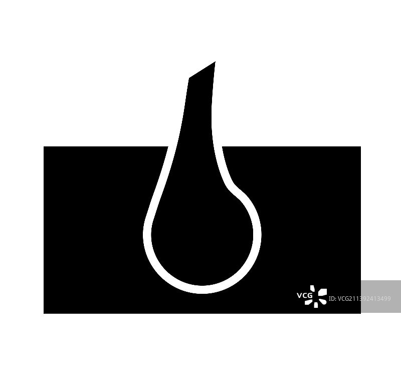 发根图标黑色头发图片素材