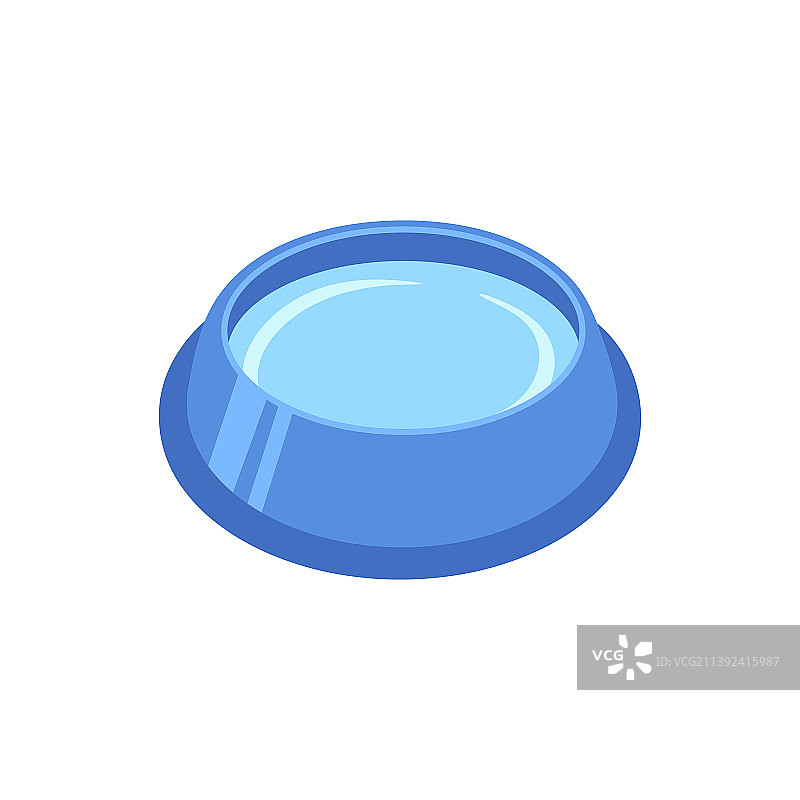 扁平风格的猫狗宠物碗图片素材