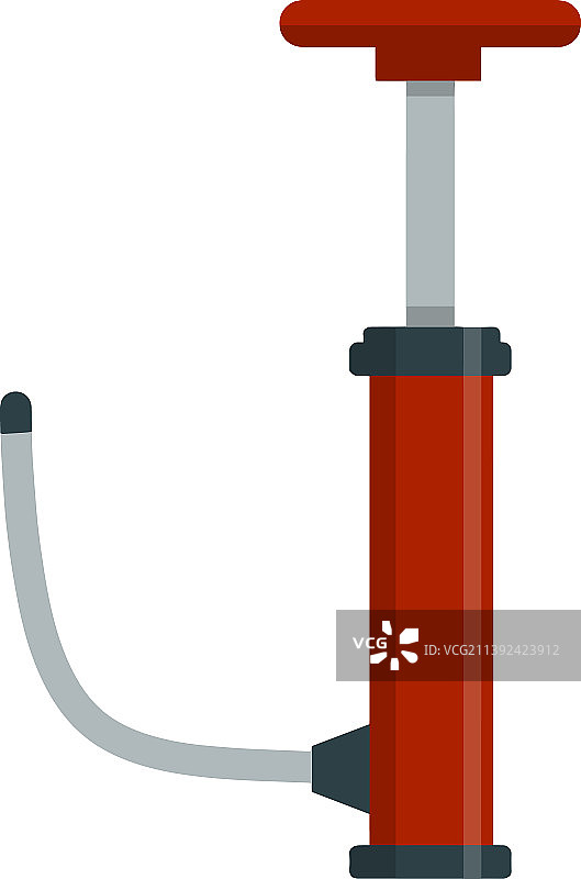 带手柄和软管的红色泵图片素材