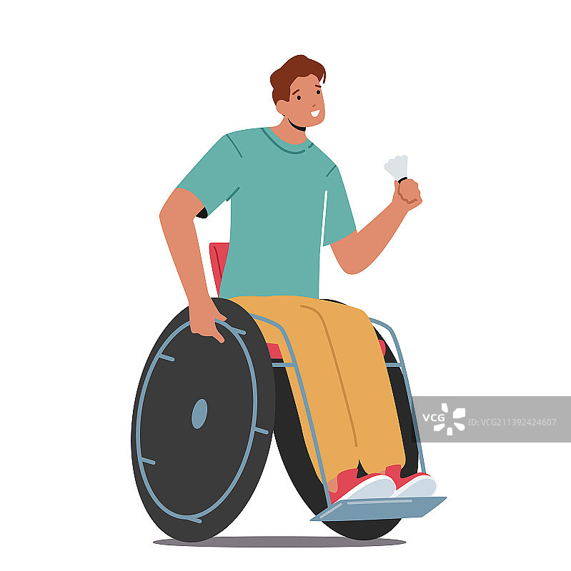 残奥会羽毛球运动员图片素材