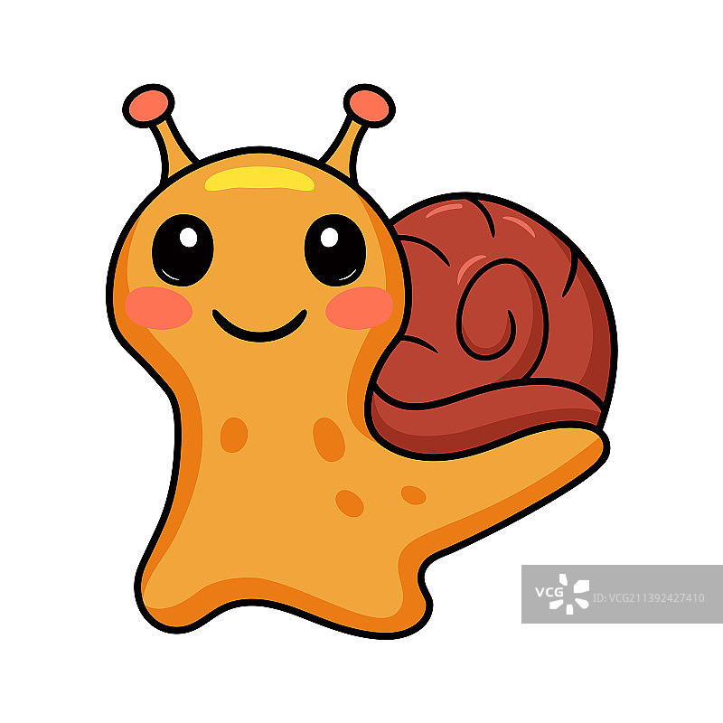 可爱的小蜗牛卡通形象图片素材