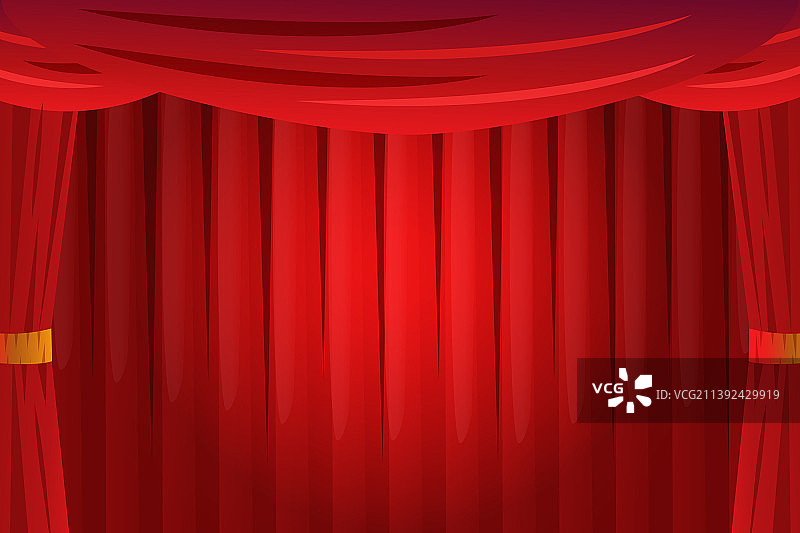 红色幕布表演图片素材