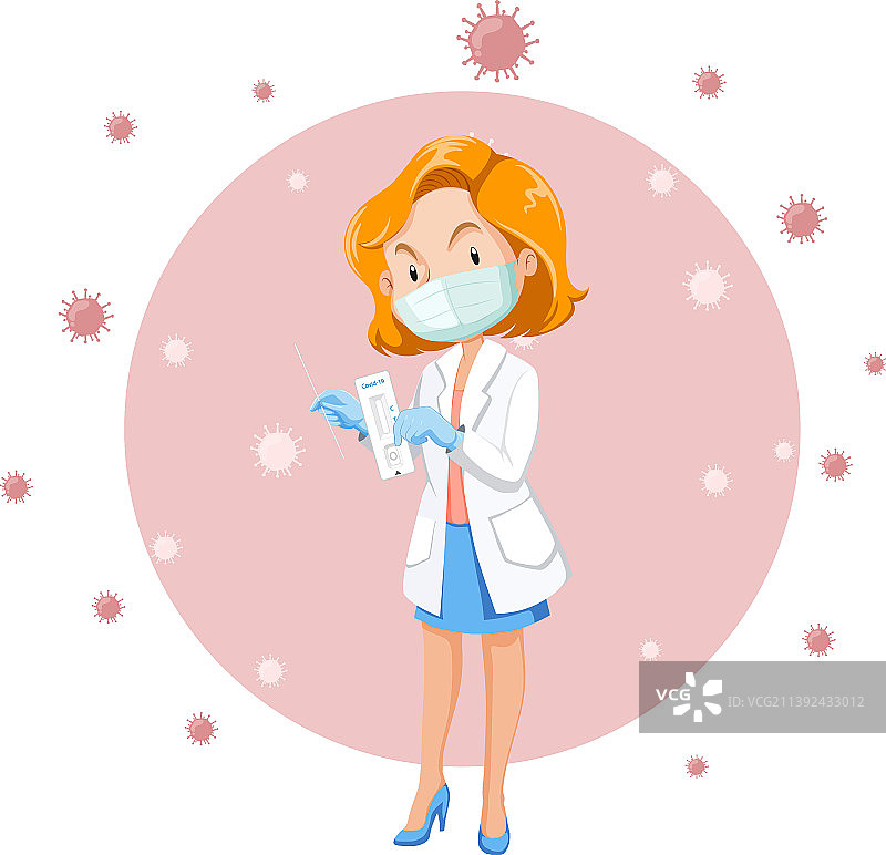 使用抗原检测试剂盒进行COVID-19检测图片素材