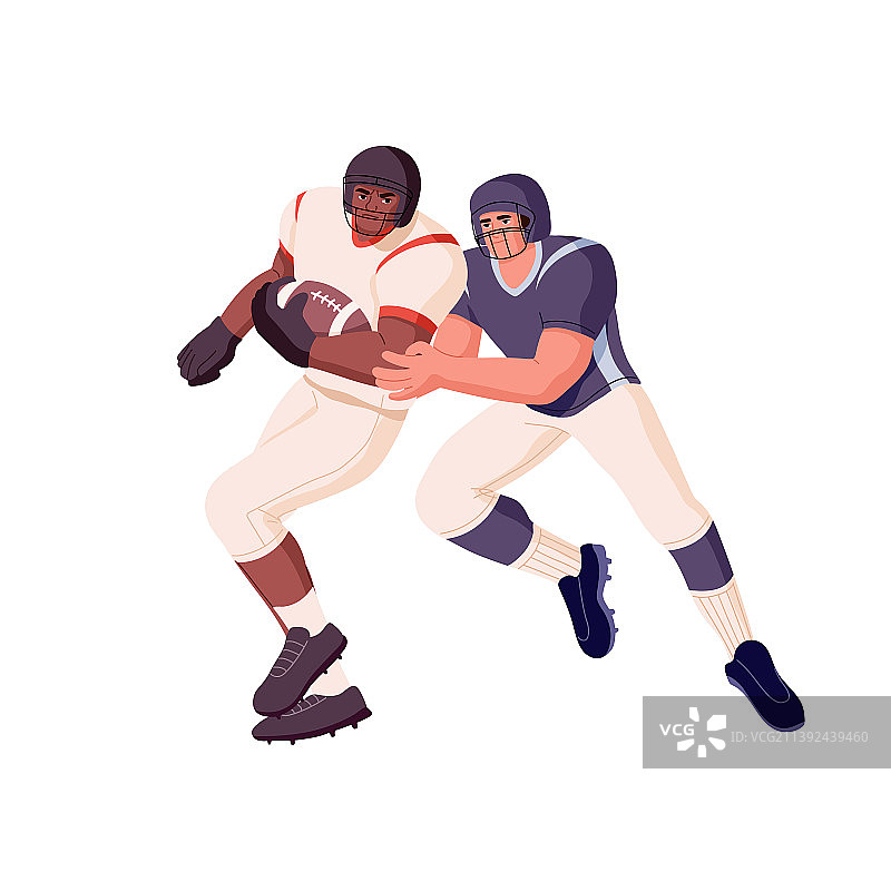 橄榄球运动员比赛中图片素材