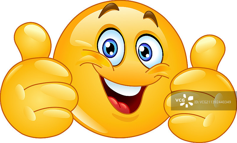 双 thumbs up 表情符号图片素材