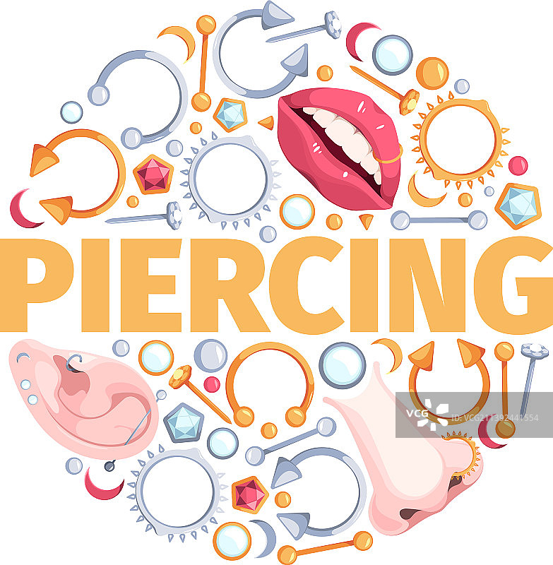 圆形装饰穿孔图案图片素材