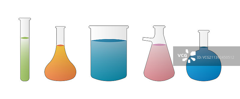 烧瓶实验室化学图标集图片素材
