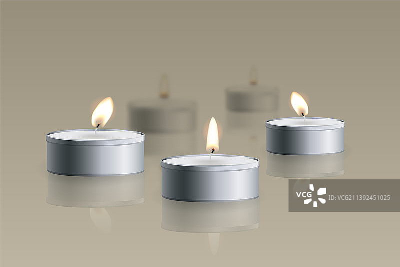 带镜面反射的茶蜡图片素材