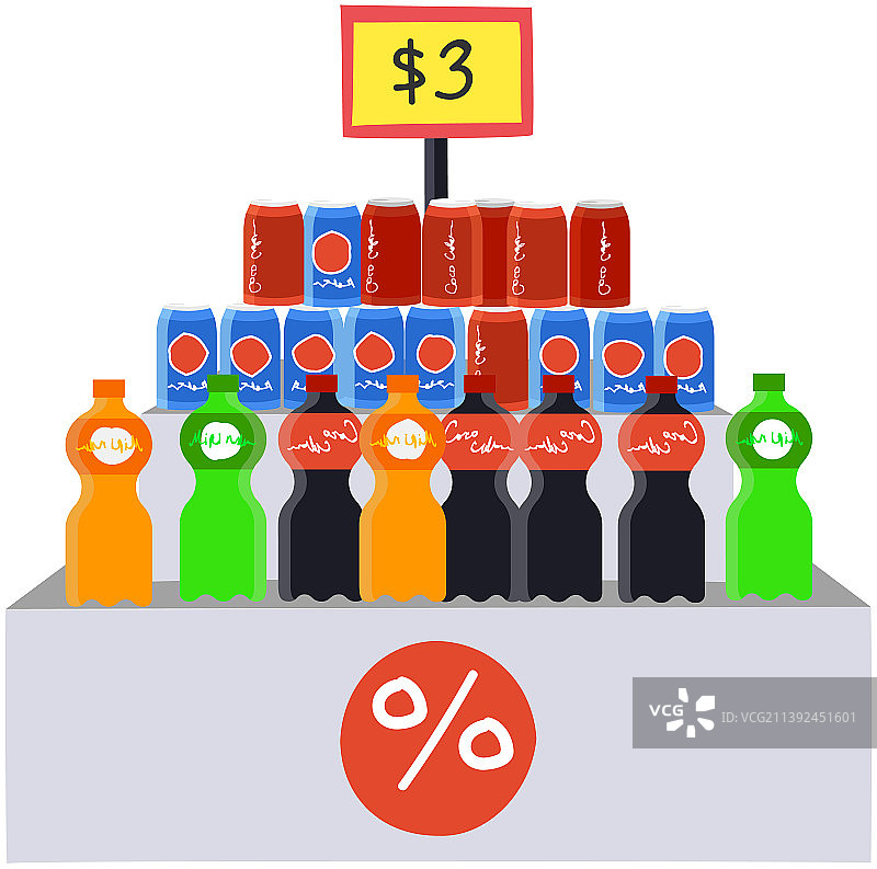 杂货店里的充气甜饮料图片素材