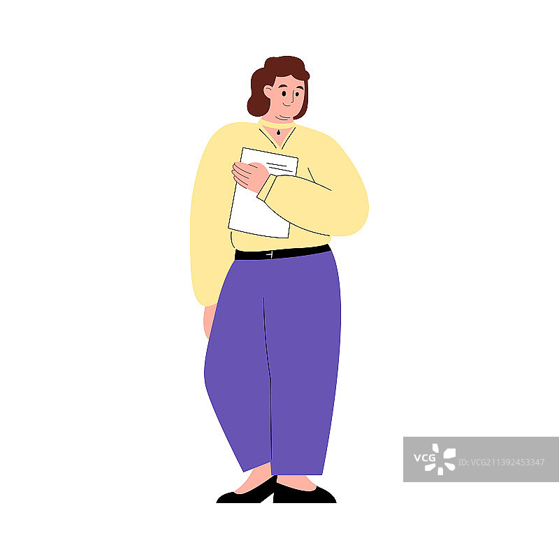 身材丰满的现代女性（扁平风格）图片素材