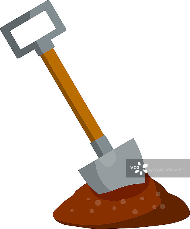 农场挖洞铁锹元素图片素材