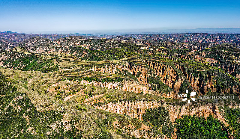 山西吕梁黄土高坡图片素材