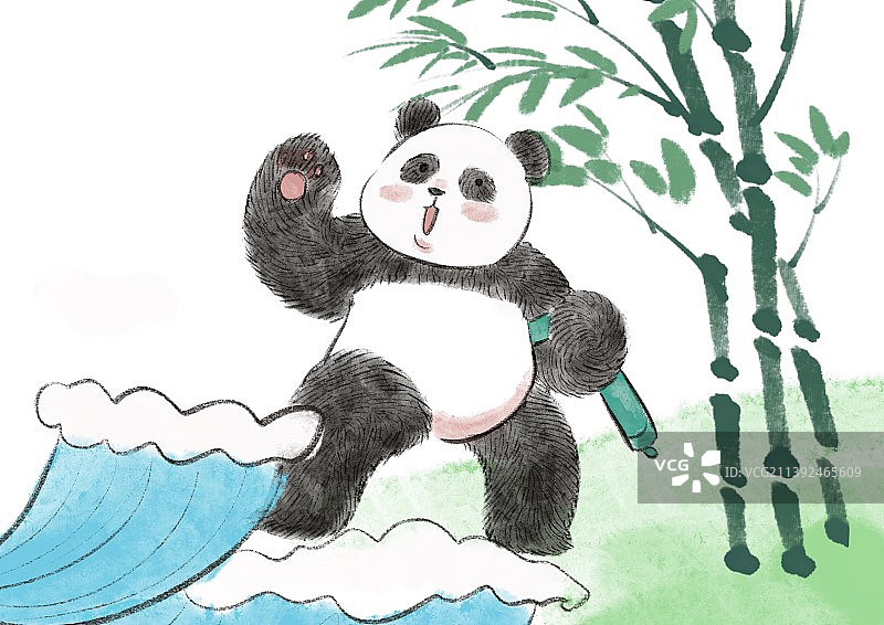 双节棍熊猫图片素材