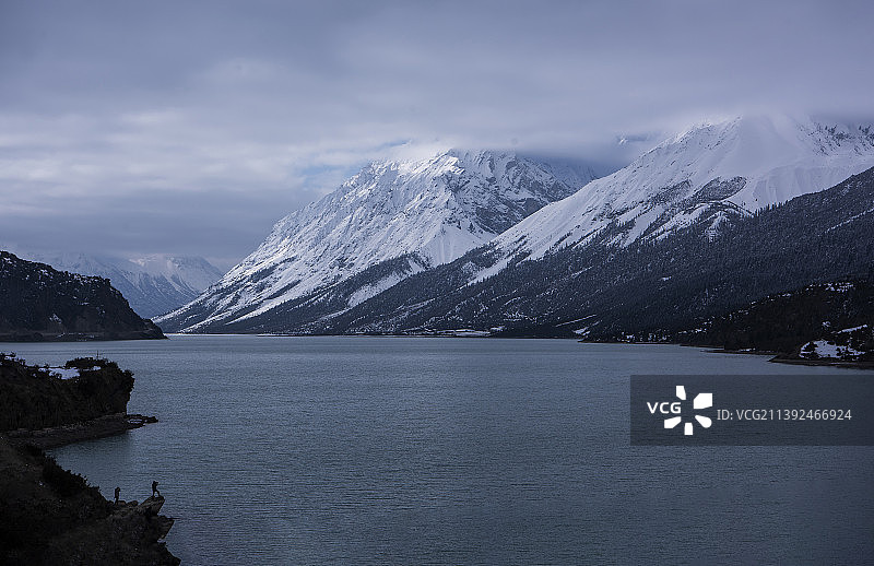 然乌湖图片素材