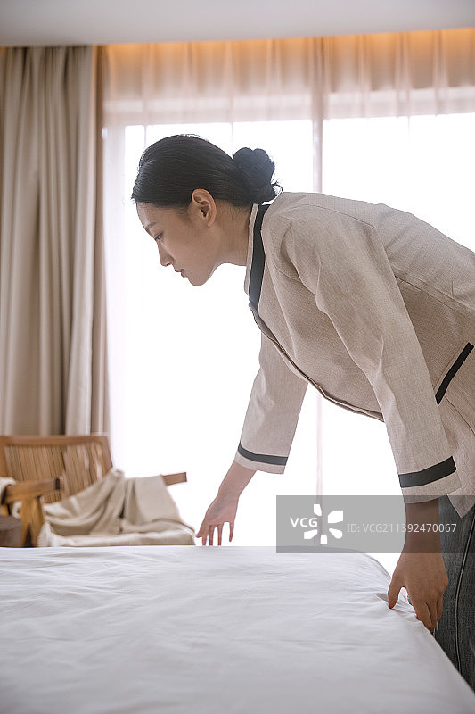 酒店服务人员在工作图片素材