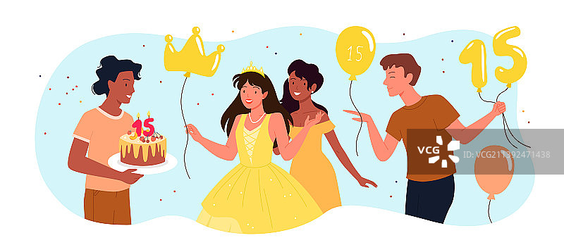 青少年男性朋友生日派对图片素材