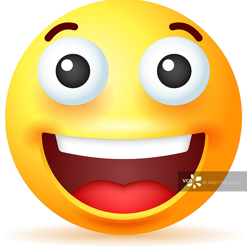 微笑的黄色表情符号图片素材