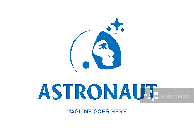 用于空间科学的现代简约宇航员头盔图片素材