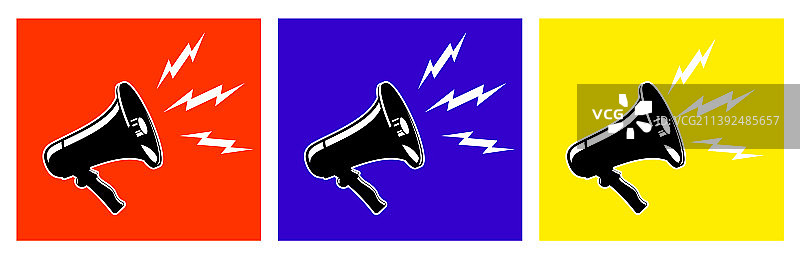 欢呼的扩音器喇叭图标图片素材