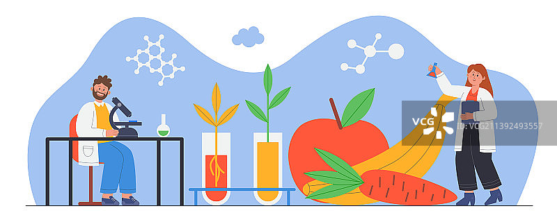 科学家研究转基因食品图片素材