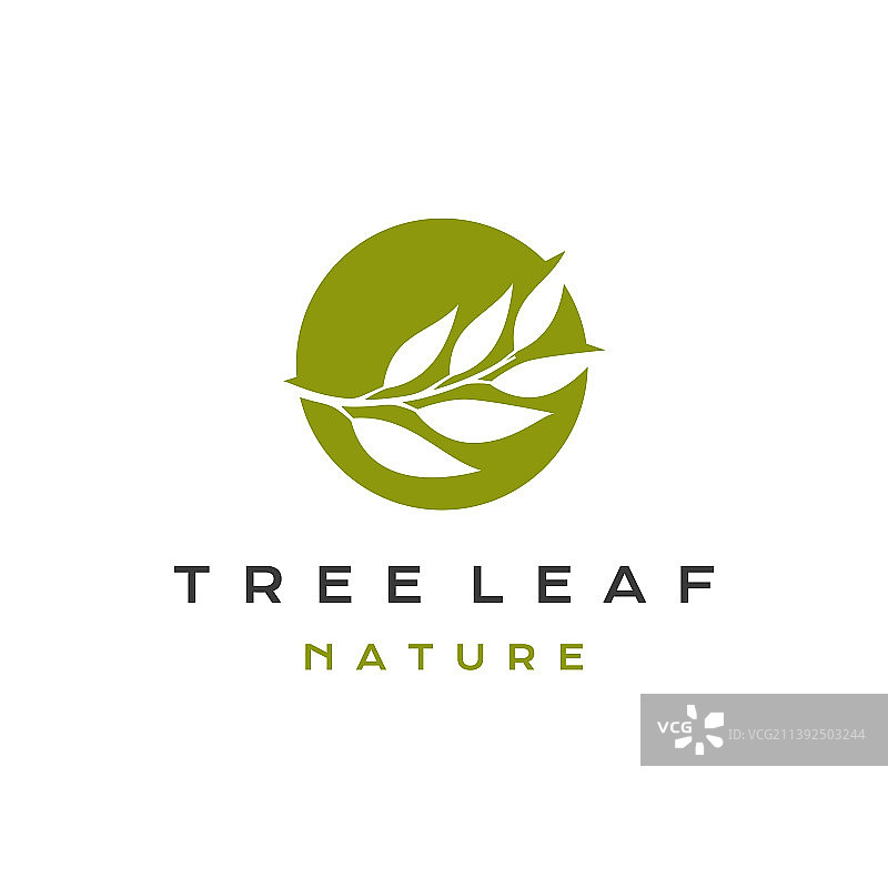 树枝树叶logo设计图标图片素材