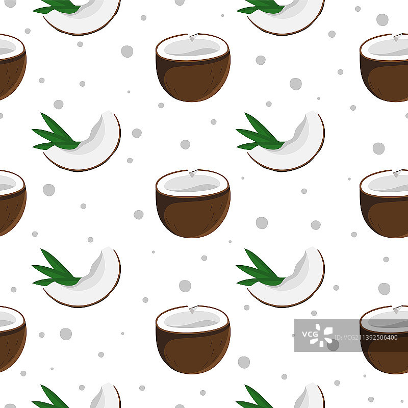 热带绿色椰子无缝图案图片素材