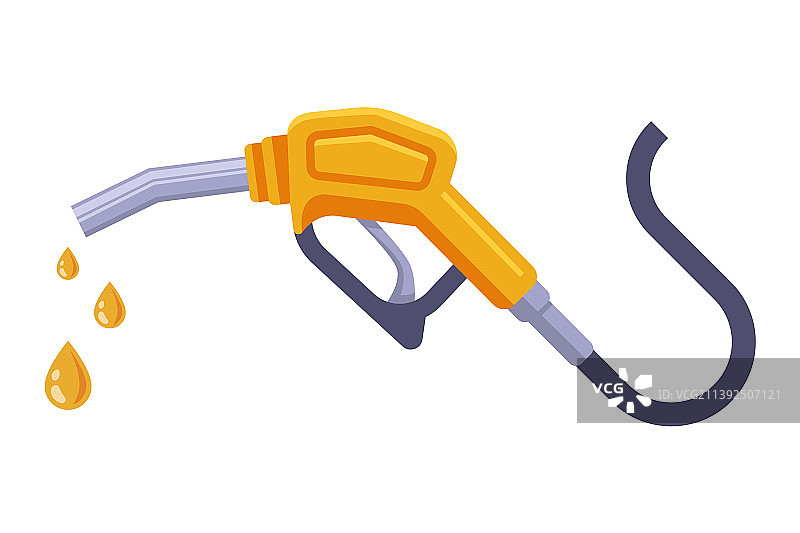 在加油站用枪补充油箱图片素材