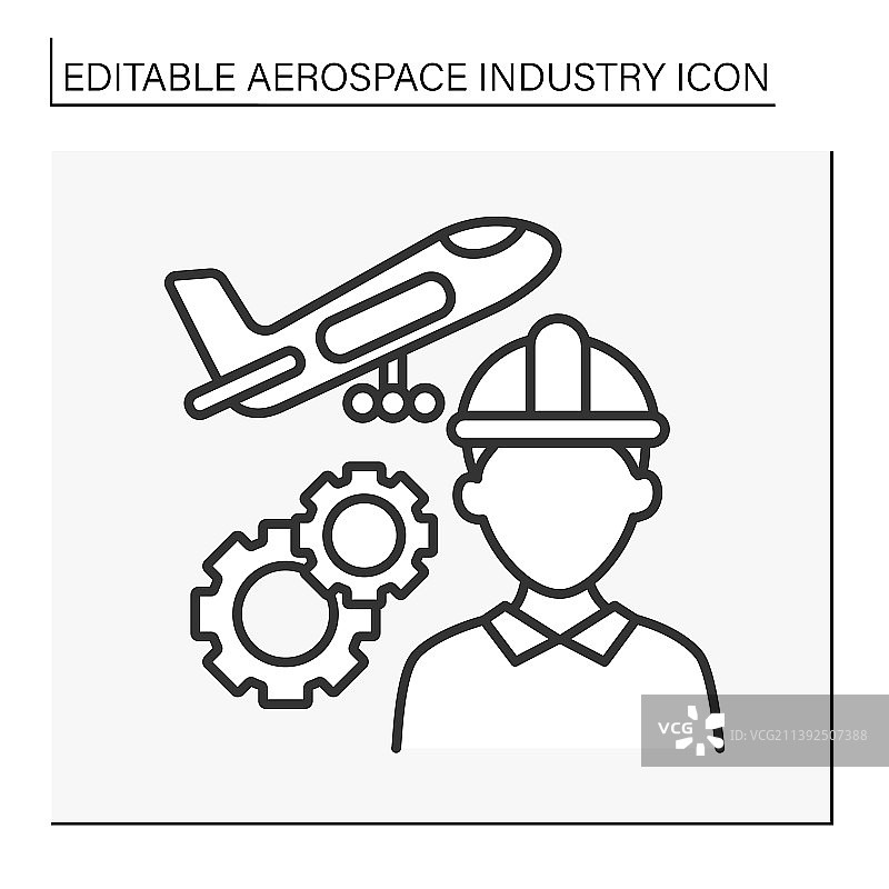 工程师线性图标图片素材