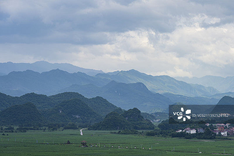 湖南永州宁远十里画廊航拍风光图片素材