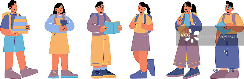 背着书包的学生返校图片素材