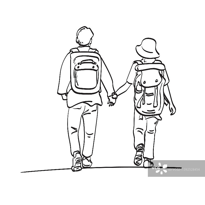 享受旅行的情侣图片素材