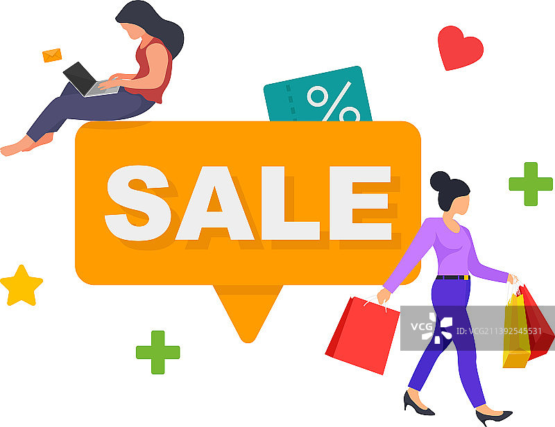 人们在线购物折扣banner图片素材