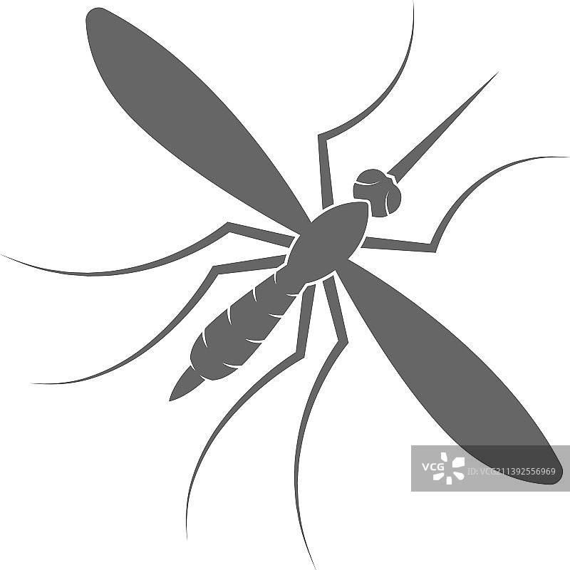 蚊子图标扁平风格设计模板图片素材