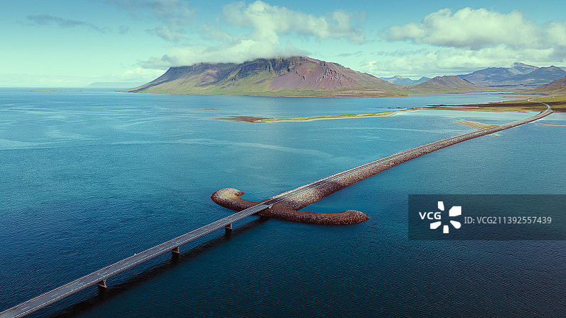 冰岛斯奈山半岛航拍图片素材