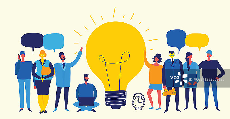 商业启动工作瞬间扁平banner图片素材