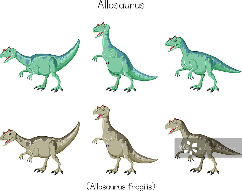 绿色和灰色异特龙图片素材