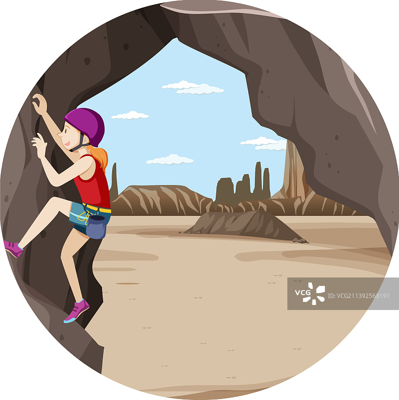 人们在岩石山上攀登的场景图片素材