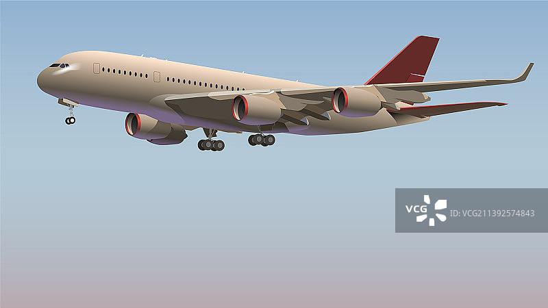 客机起飞图片素材
