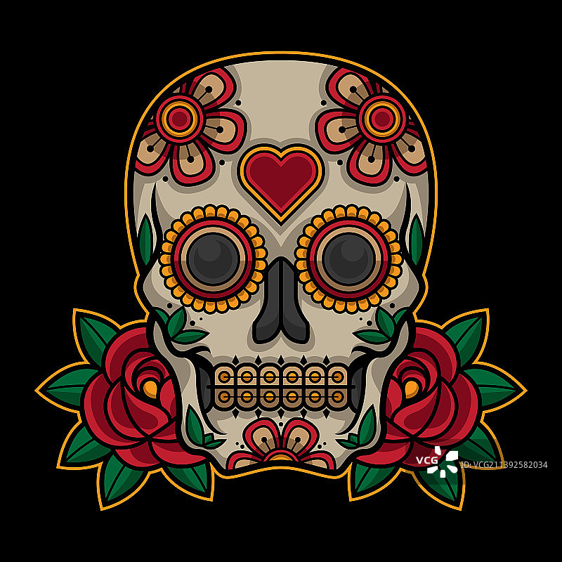 墨西哥骷髅纹身图片素材